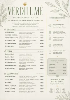 Botanical Infusion menu template preview