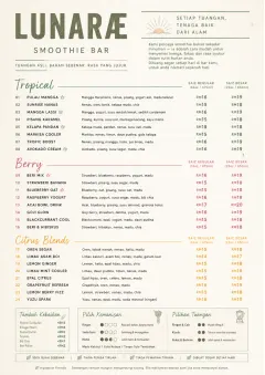Modern Minimal Pour menu template preview