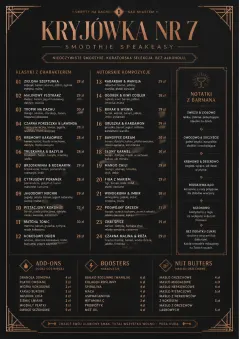 Speakeasy Spirits menu template preview