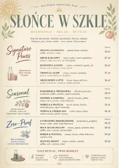 Boutique Pour Card menu template preview