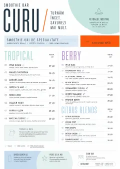 Modern Minimal Pour menu template preview