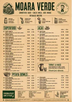 Heritage Taproom menu template preview