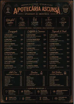 Speakeasy Spirits menu template preview