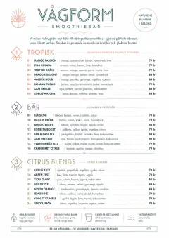 Modern Minimal Pour menu template preview