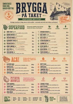 Heritage Taproom menu template preview