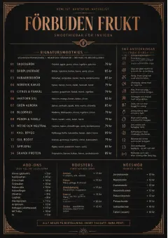 Speakeasy Spirits menu template preview