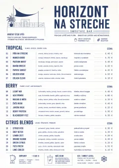 Modern Minimal Pour menu template preview