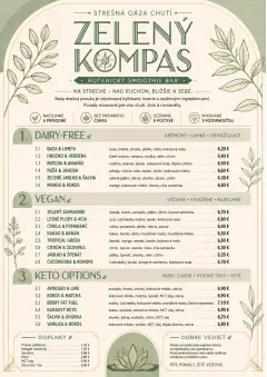 Botanical Infusion menu template preview