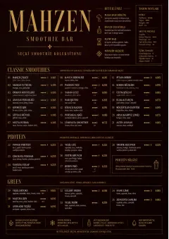 Editorial Cellar menu template preview