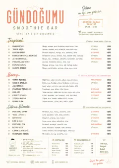 Modern Minimal Pour menu template preview