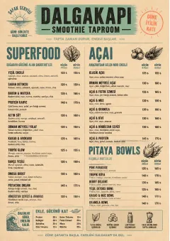 Heritage Taproom menu template preview