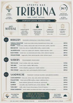 In-Room Tray Service menu template preview