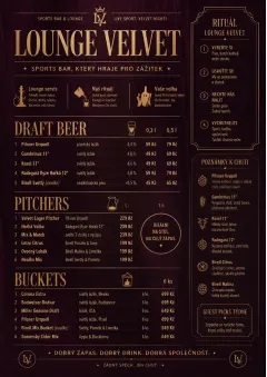 Lounge Velvet menu template preview