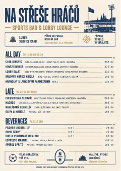 Lobby Service Card menu template preview