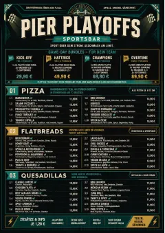 Sports Arena Energy menu template preview