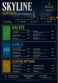 Rooftop Skyline menu template preview