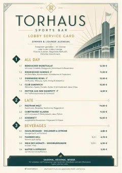 Lobby Service Card menu template preview