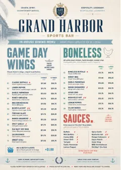 Grand Hotel Classic menu template preview