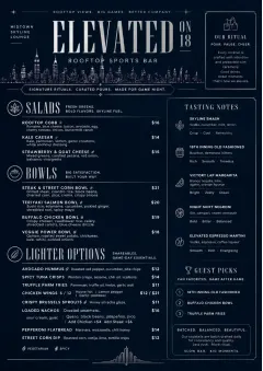 Rooftop Skyline menu template preview