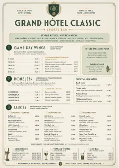 Grand Hotel Classic menu template preview