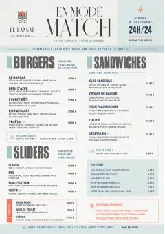 In-Room Tray Service menu template preview