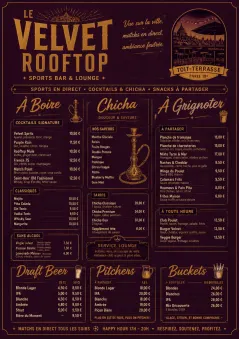Lounge Velvet menu template preview