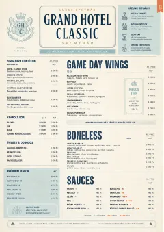 Grand Hotel Classic menu template preview