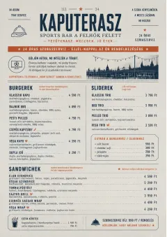 In-Room Tray Service menu template preview