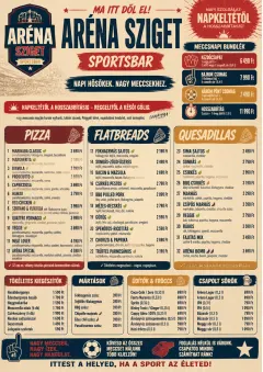 Sports Arena Energy menu template preview