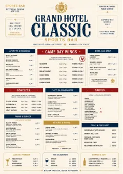 Grand Hotel Classic menu template preview