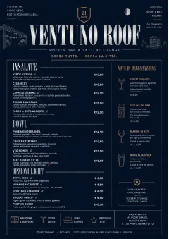 Rooftop Skyline menu template preview