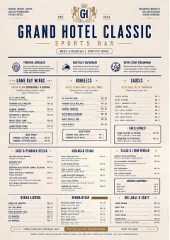 Grand Hotel Classic menu template preview