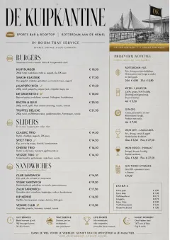 In-Room Tray Service menu template preview
