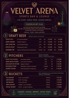 Lounge Velvet menu template preview