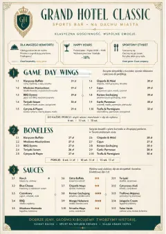 Grand Hotel Classic menu template preview
