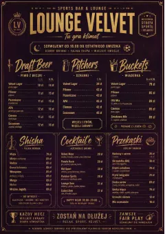 Lounge Velvet menu template preview