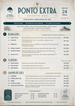 In-Room Tray Service menu template preview
