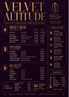 Lounge Velvet menu template preview
