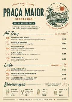 Lobby Service Card menu template preview