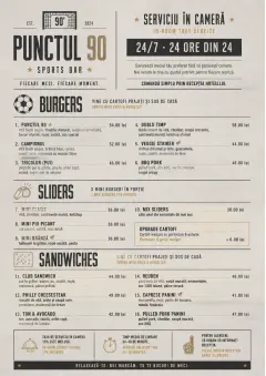 In-Room Tray Service menu template preview