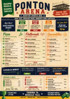 Sports Arena Energy menu template preview