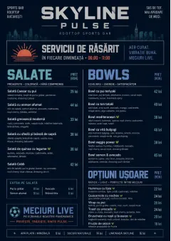 Rooftop Skyline menu template preview