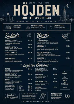 Rooftop Skyline menu template preview