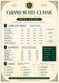 Grand Hotel Classic menu template preview