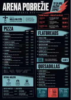 Sports Arena Energy menu template preview