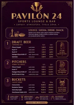 Lounge Velvet menu template preview