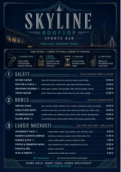 Rooftop Skyline menu template preview