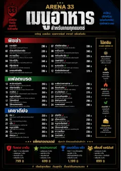 Sports Arena Energy menu template preview