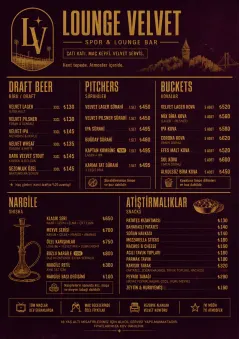 Lounge Velvet menu template preview