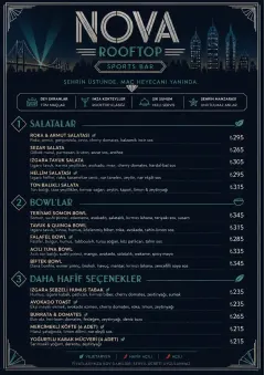 Rooftop Skyline menu template preview